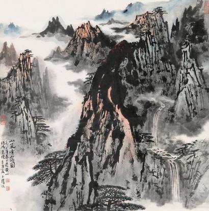 宋玉麟 山岚晴霭图 立轴