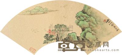 张尔宾 春江帆影 镜心 15.5×46cm