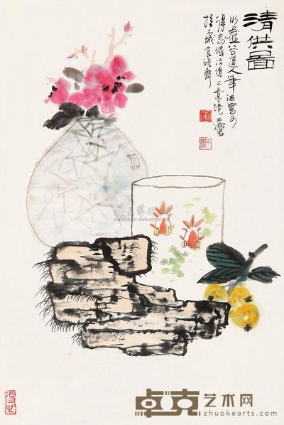 宋玉麟 清供图 镜心 68.5×46cm