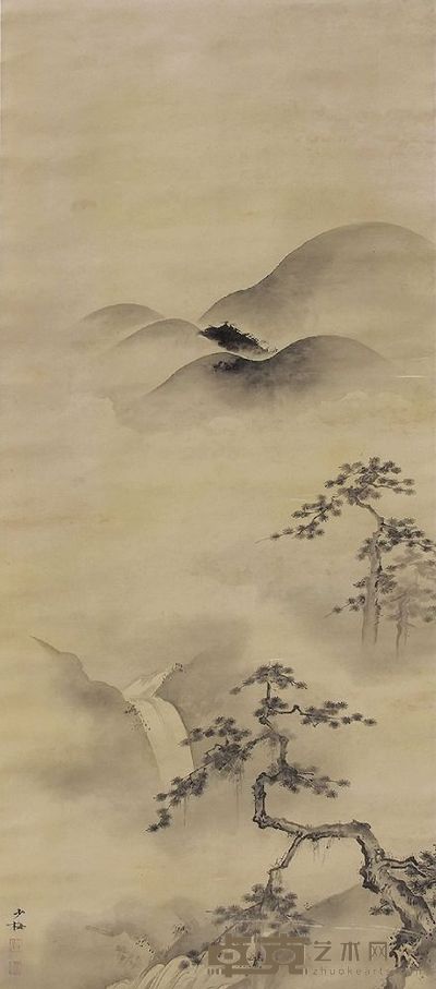 陈少梅山水 94cm×42cm