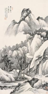 吴湖帆 壬申（1932）年作 青山古木 立轴
