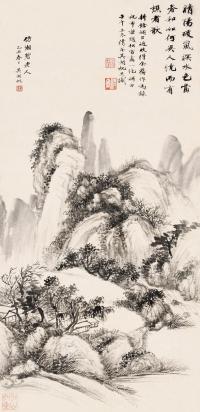 吴湖帆 乙丑（1925）年作 春和晴岚 屏轴