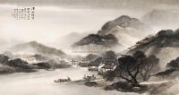 吴石僊 丁未（1907）年作 溪山烟雨 镜片