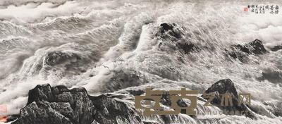 徐志文 丁亥(2007)年作 海碧涛吟 镜片 61×139cm