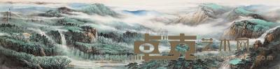 张弛 庚寅（2010）年作 松谷清风 镜框 34.5×137cm