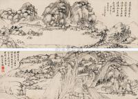 陆遵书 庚子（1780）年作 湖山览胜卷 手卷