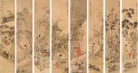 费丹旭 戊申（1848）年作 八美图 （八幅） 镜片