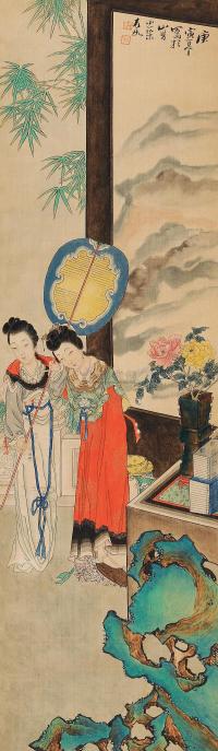 吴友如 庚寅（1890）年作 汉宫佳色 立轴