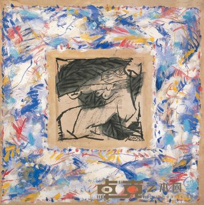 叶永青 1990年作 梦幻少女 90×90cm