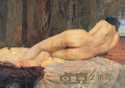 徐芒耀 1979年作 卧着的女人体 80×110cm
