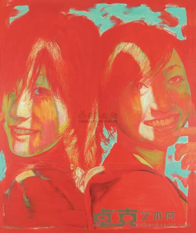 张晨初 2008年作 美丽上海－红色心情 220×180cm