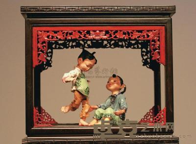 吴雅琳 2008年作 美好童年之一 60×60×80cm