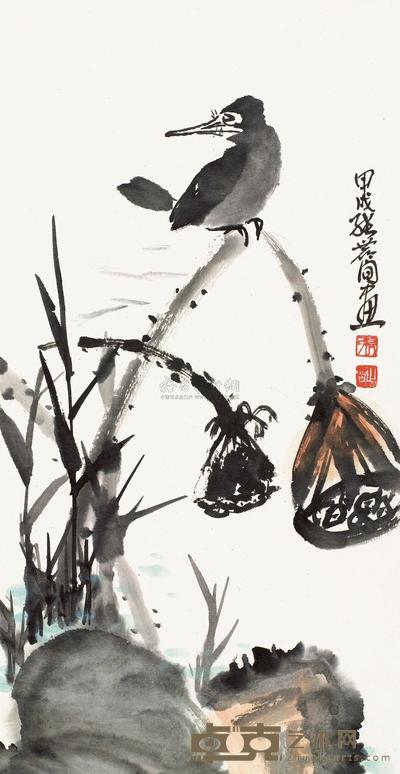 张世简 1994年作 水禽图 立轴 62×32cm