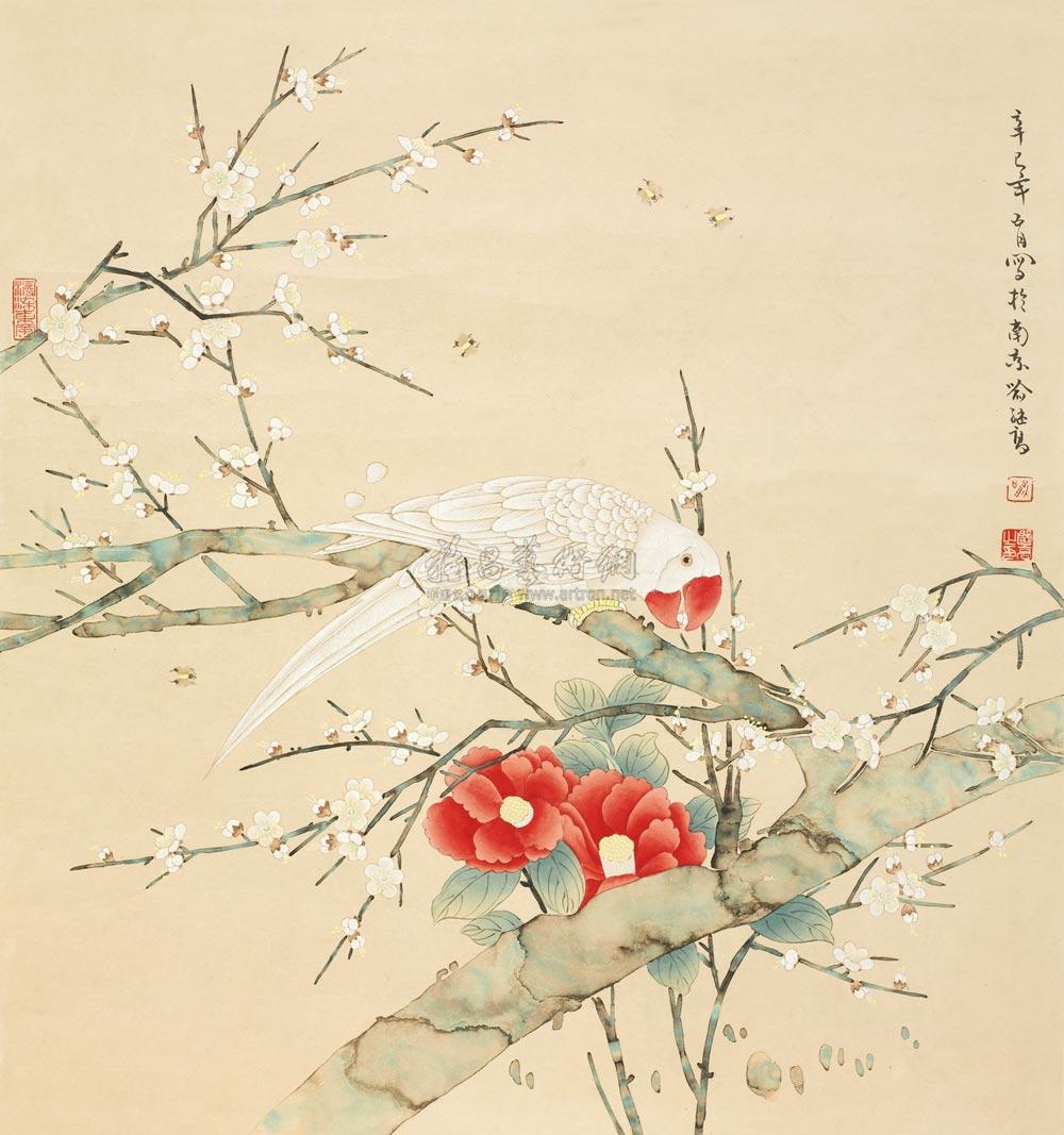 喻继高 2001年作 早春 立轴64×60cm