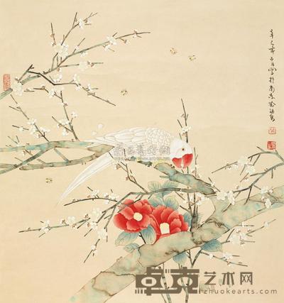 喻继高 2001年作 早春 立轴 64×60cm