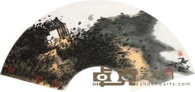 陈平 山水 扇面 21×62cm