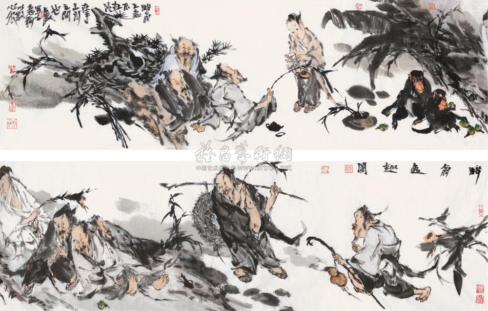 交換無料！ 鈴木良三 傷 掛け軸 合わせ箱 茨城県水戸市 書画
