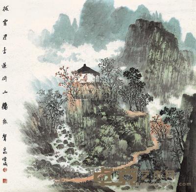 祖伟威 拨云寻古道 镜心 68×70cm
