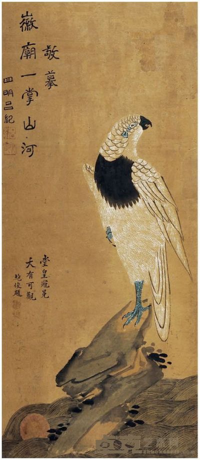 吕纪（款） 鹰 84×36cm