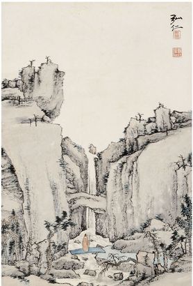 弘仁（款） 山水