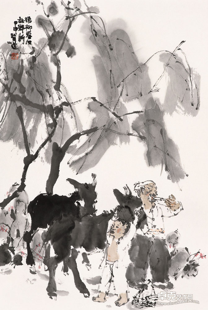 杨柳春风69cm×46cm