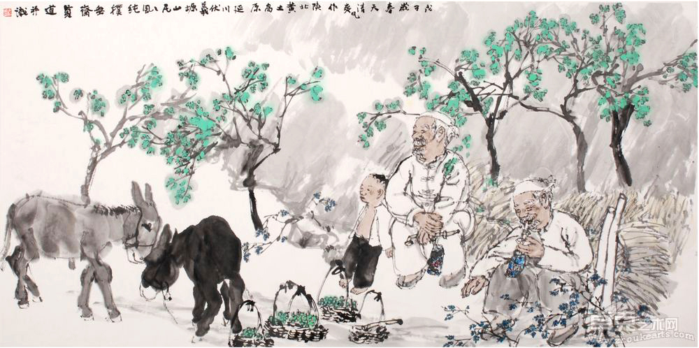 春山69×138cm