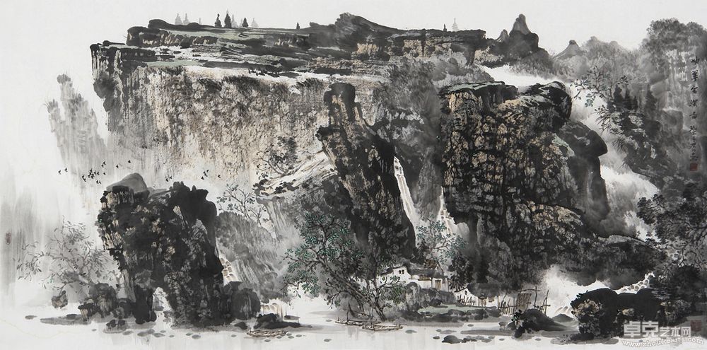 岫翠云深68cm x 136cm