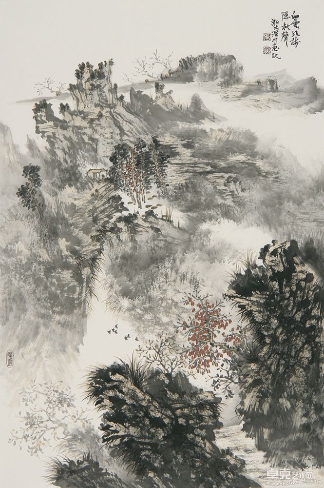 白云红树隐秋声45cm x 68cm
