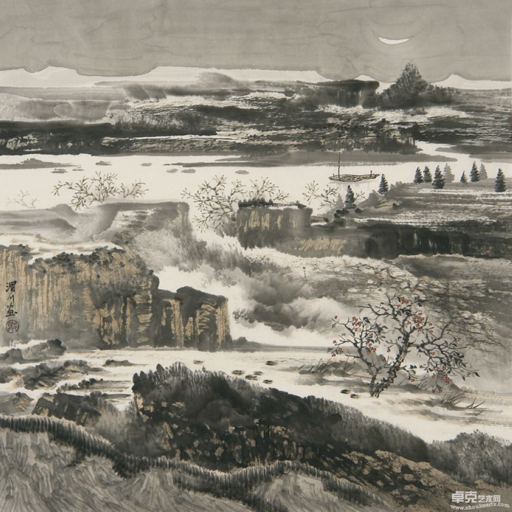 伊河应月68cm x 68cm