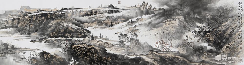 东山欲雨西山晴49cm x 180cm