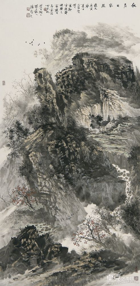 秋老山容淡68cm x 136cm
