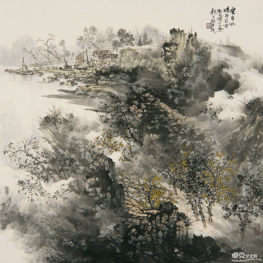 云自忙时水自闲68cm x 68cm