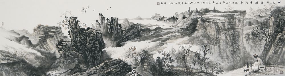 山含野兴 树带秋声48cm x 180cm