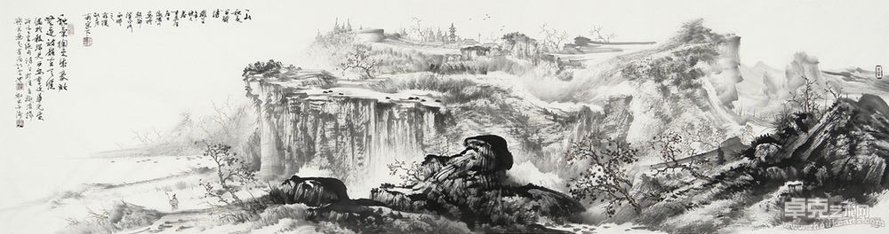 一山秋色百斛诗49cm x 180cm