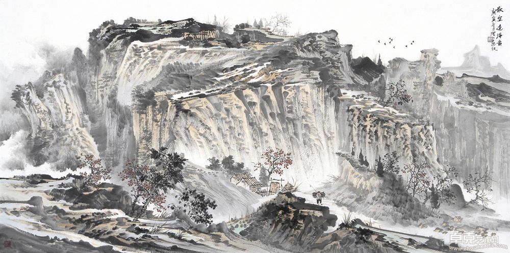 秋空远净68cm x 136cm