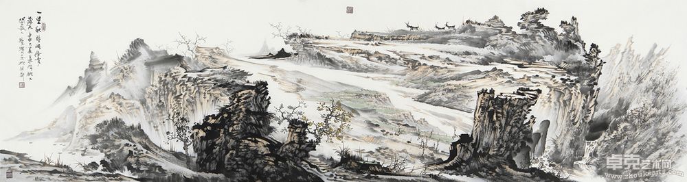 一望秋郊眼倍青49cm x 180cm