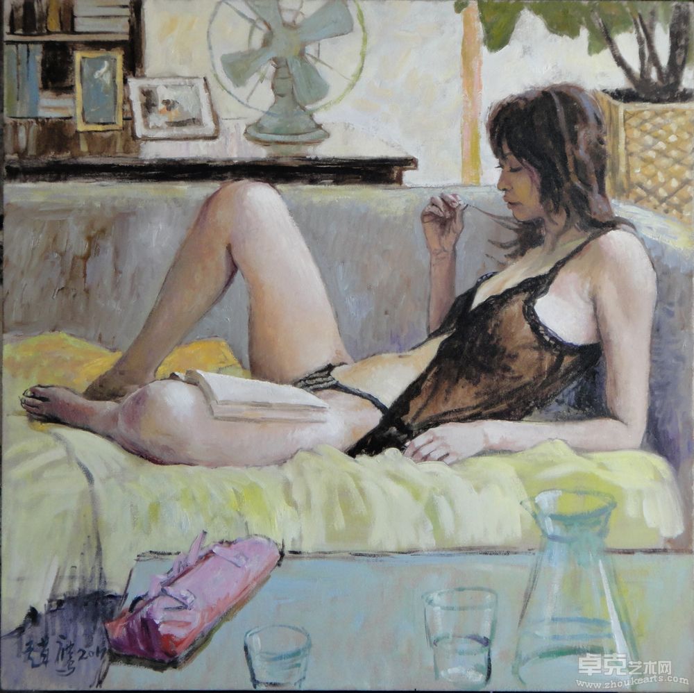 《家里安宁 · 独处 》100cm×100cm
