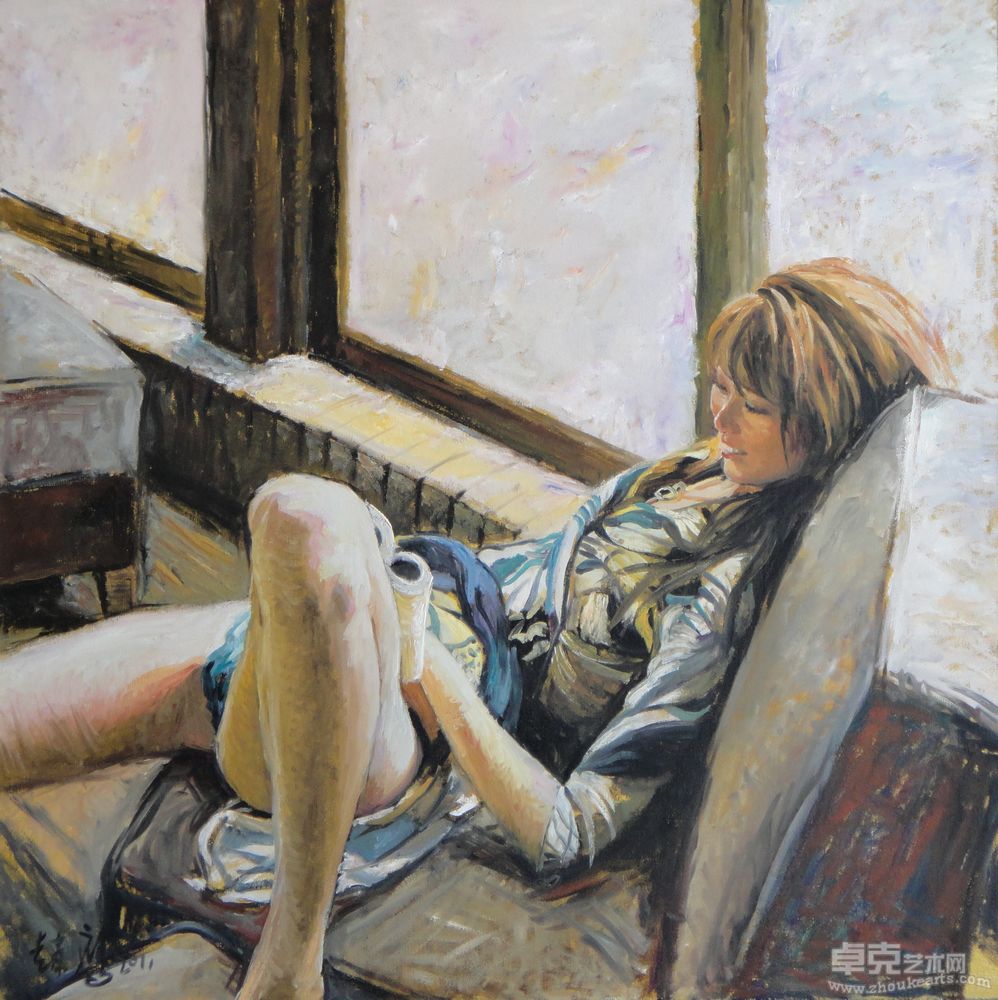 《家里安宁 · 书趣》100cm×100cm