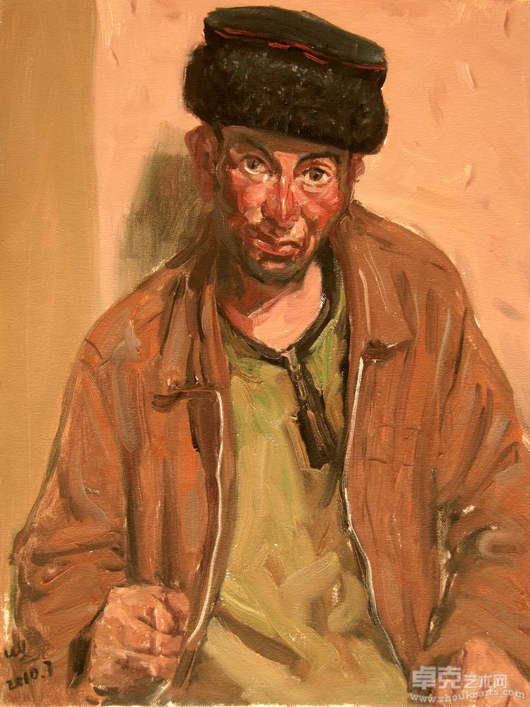 《黑帽子》61x50cm
