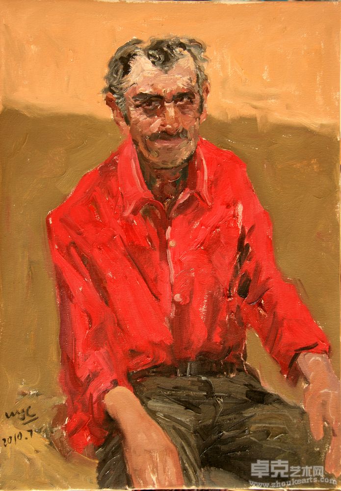 《红衣人》70x50cm