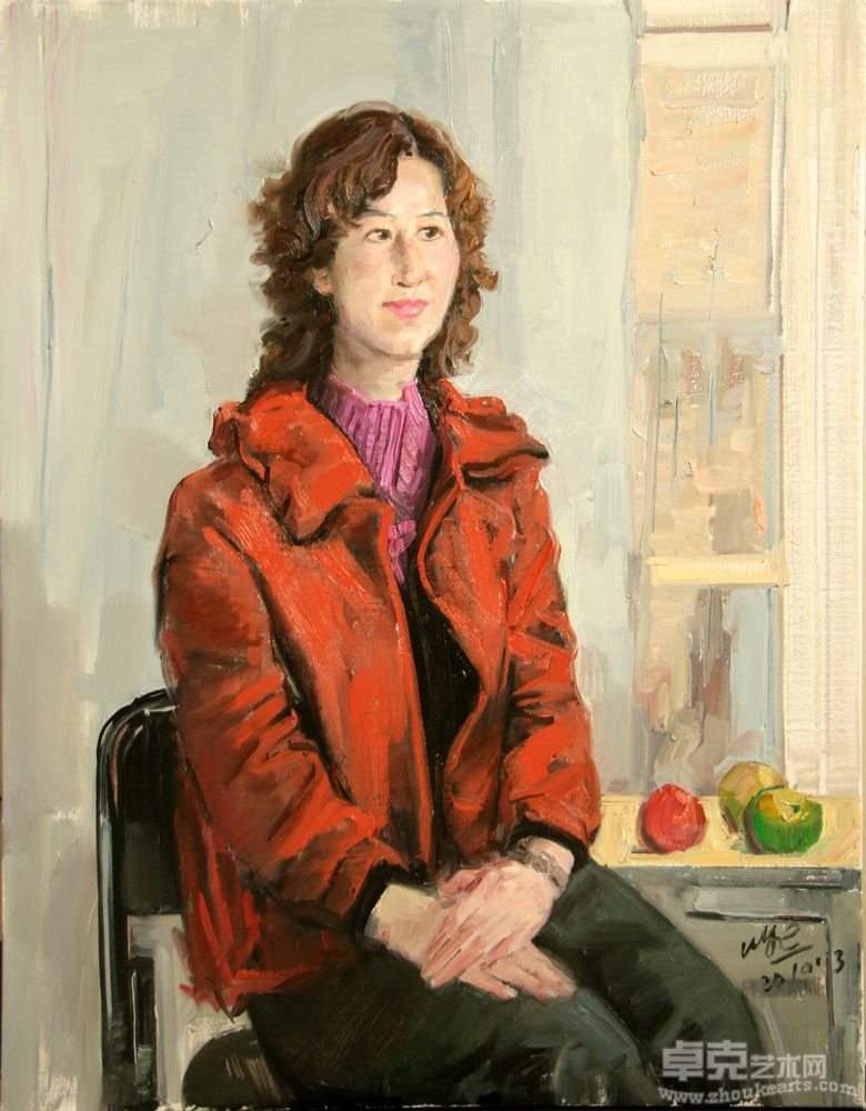 《付妻肖像》100x81cm