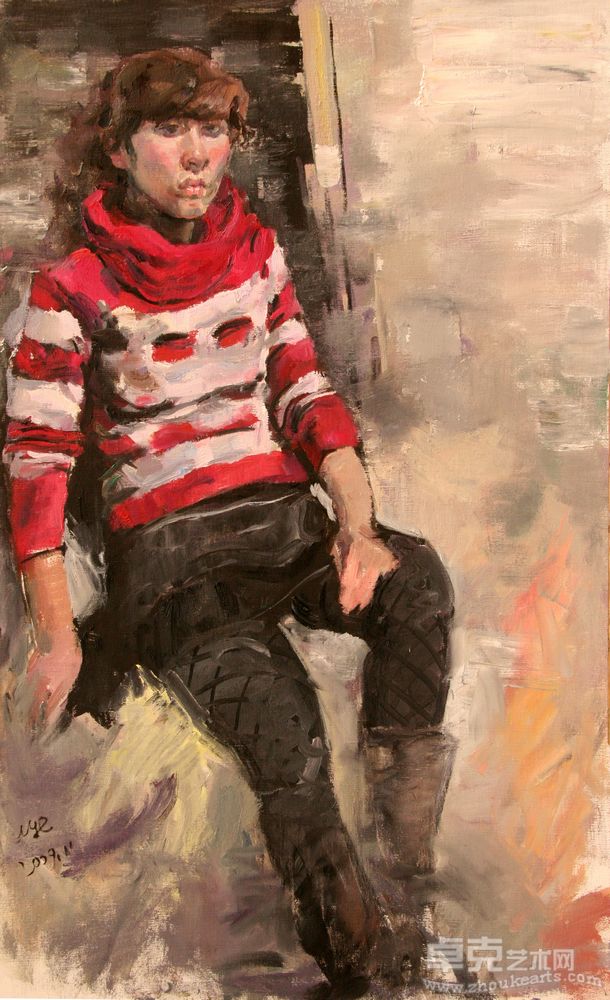 《红白毛衣》120x72cm