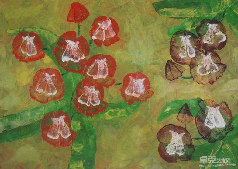 蝴蝶蘭350×35cm