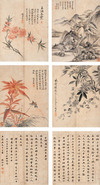书画合璧 册页 （八开选六）
