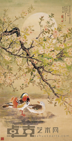 何磊 花好月圆缘美 立轴 132×69cm