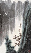 漓江渔歌 立轴