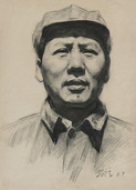 毛泽东像素描
