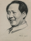 毛泽东像素描
