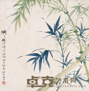 陆抑非 1953年作 漪漪 立轴 33×33cm