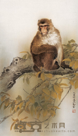猴 镜心 76×44cm